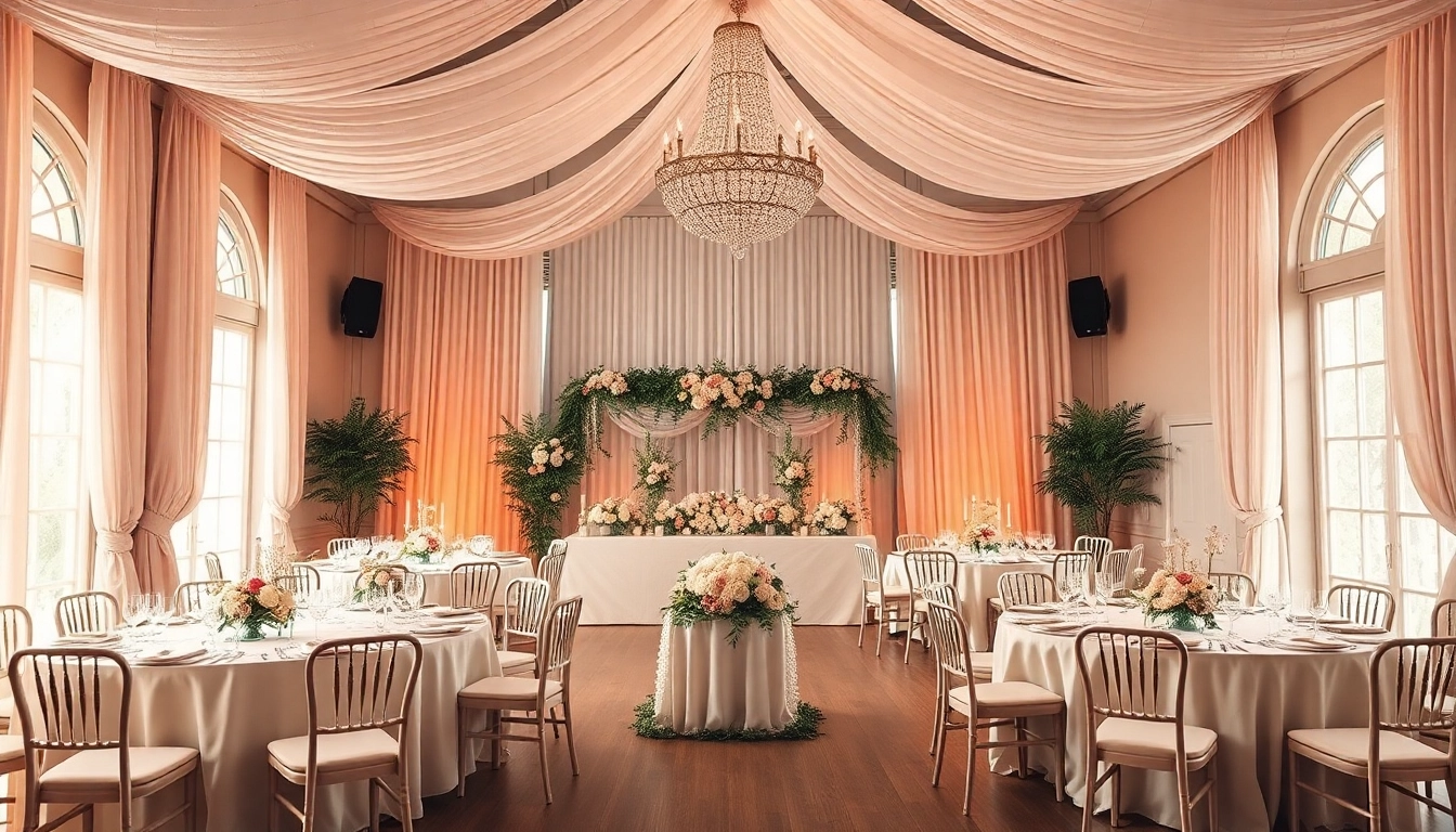 Stunning Wedding Event Space Jacksonville with exquisite floral decorations and intimate ambiance.