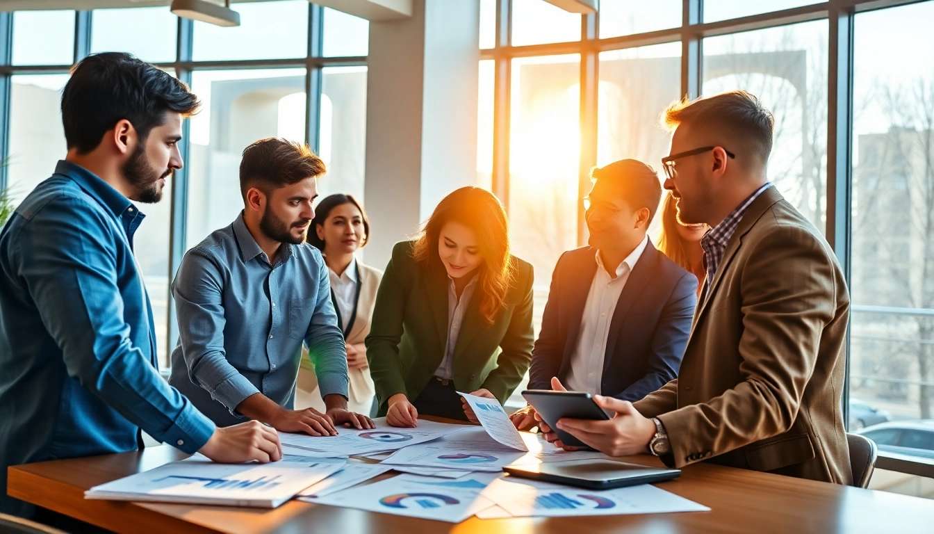 SEO Agency Clearwater strategizes marketing solutions in an engaging office environment.