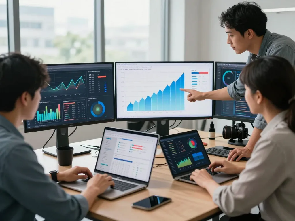 Release Is Spiking Searches Worldwide reflected on data charts in a modern office environment.