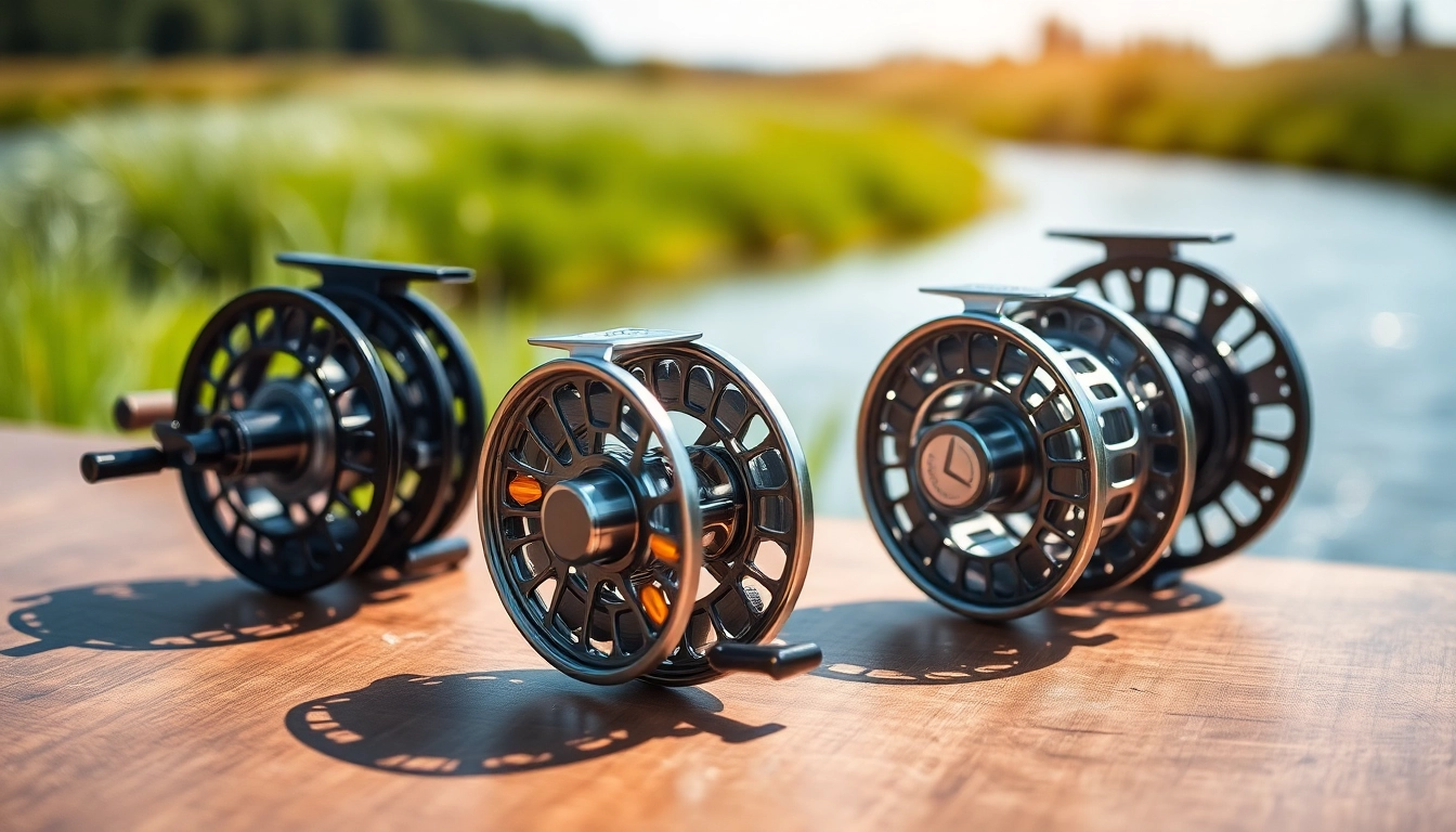 Showcase of the best fly fishing reels, highlighting their design and features on a natural backdrop.