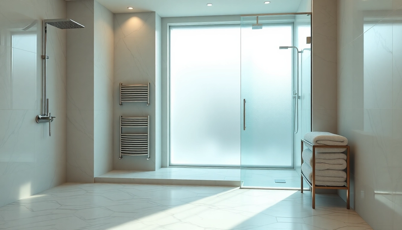 Experience elegant showers in a luxurious bathroom with modern design and soothing ambiance.