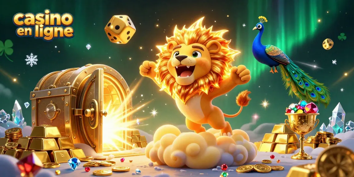 Assemblez des gains fascinants avec casino en ligne grâce à ce lion éclatant et des dés dorés.