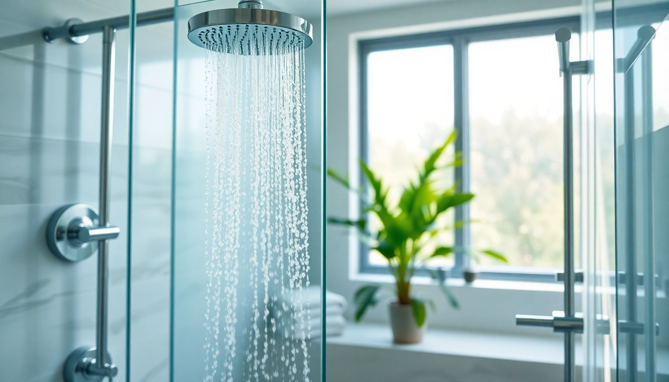 Experience elegant showers in a modern bathroom with sleek design and serene atmosphere.