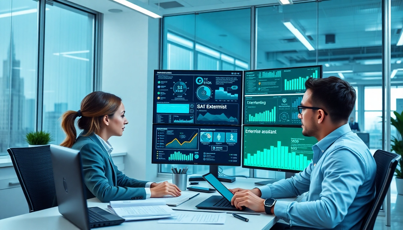 Maximize productivity with an innovative enterprise assistant saas showcased in a modern office.