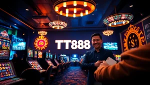 TT88 online betting platform showcasing exciting casino games with a vibrant atmosphere.