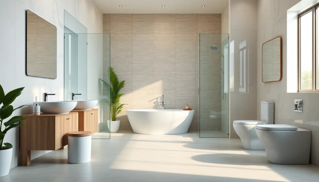 Sonni sanitär GmbH präsentiert hochwertige Badezimmerprodukte in einem modernen, einladenden Ambiente.