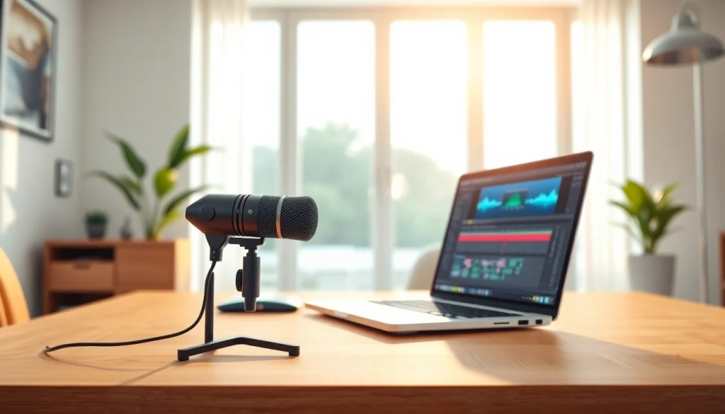 MV88 microphone showcased in a modern home office, emphasizing innovative audio technology.