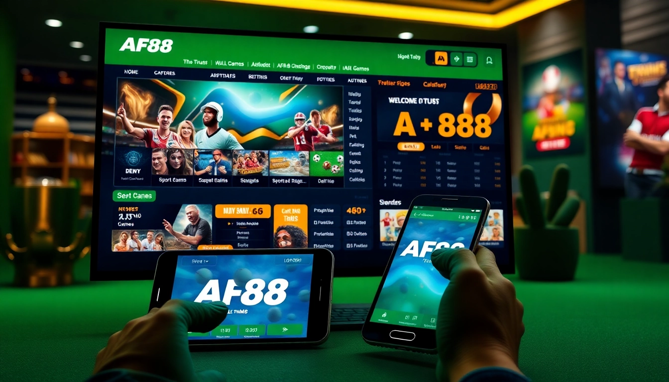 AF88 online betting interface displaying vibrant gaming options
