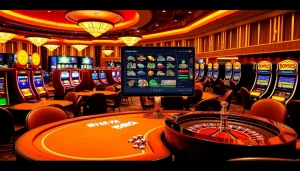 Experience electrifying gaming at OK365LV.COM with vibrant casino tables and engaging players.