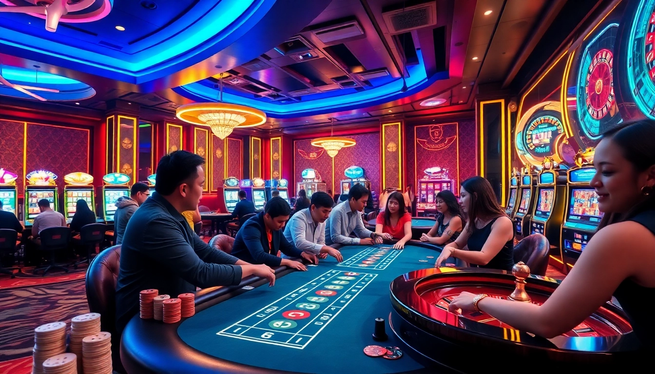 Experience thrilling gameplay with gg88 live at a luxurious casino table, featuring vibrant chips and a spinning roulette.