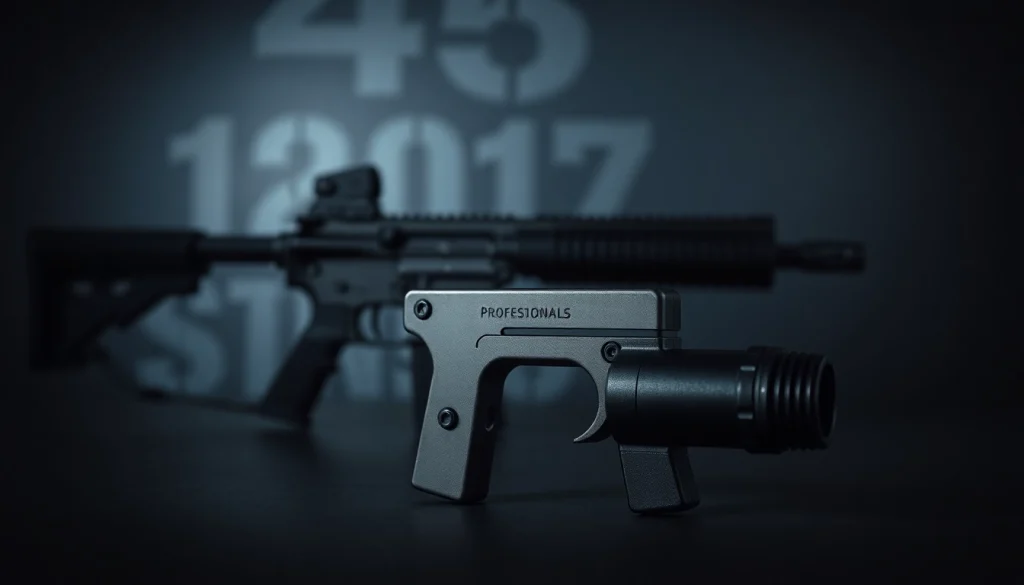 Alamo 15 trigger for sale highlighted with its sleek design and premium quality in a dramatic setting.