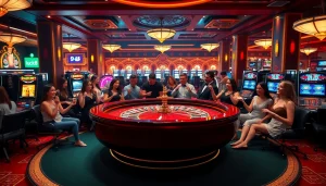 Engaged players at a roulette table embody the thrill of luck8 casino experiences.