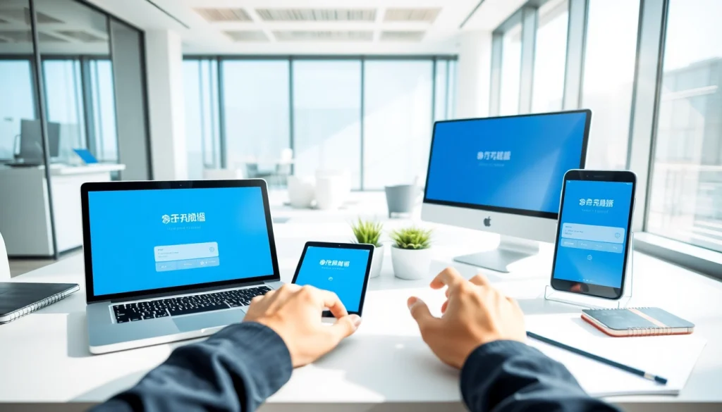 Sogou Input Method download in a modern office setting with multiple devices showcasing seamless input experience.