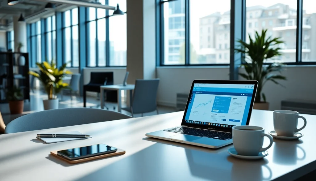 Efficient workspace showcasing WPS官网 interface on laptop for productivity.