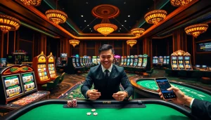 Engage in exciting online gaming at VN168 đăng ký, featuring vibrant casino tables and games.