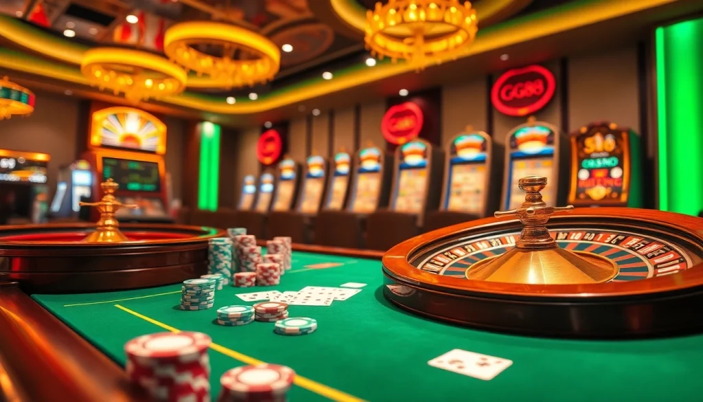 Experience excitement at GG88 with stunning gameplay visuals in a vibrant casino setting.