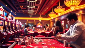 Experience the excitement of placing bets with ink vao 12bet in a vibrant casino setting featuring modern gaming interfaces.