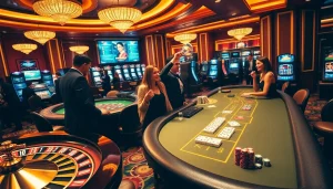 Experience thrilling gambling excitement at https://f1682.email/ with players winning at festive casino tables.