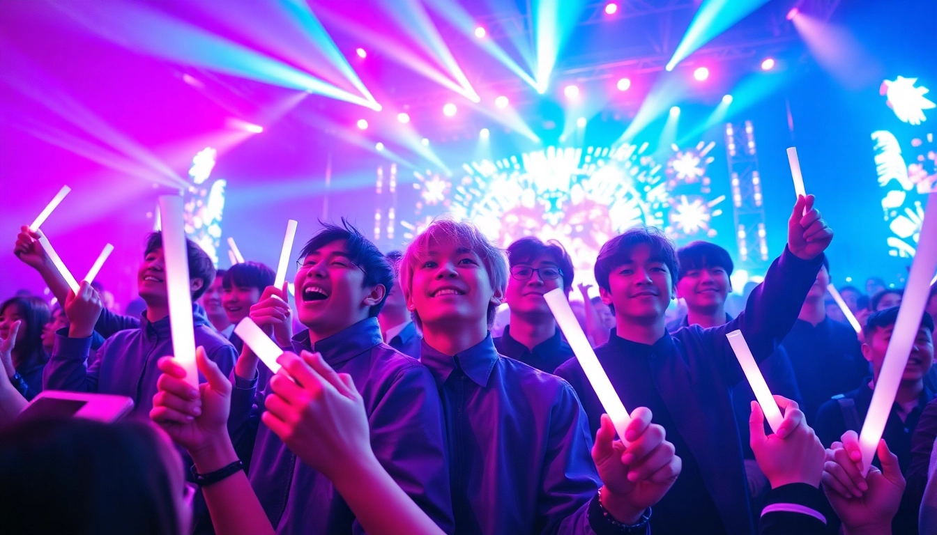 BTS news capturing dynamic performance with passionate fans in a vibrant concert setting.