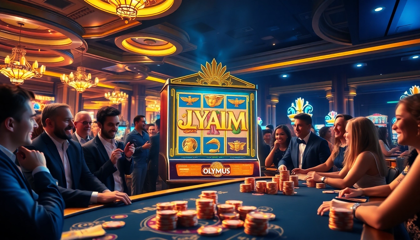 Experience the thrill of the olympus slot with glamorous casino visuals.
