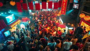 Engaged crowd enjoying vibrant cultural activities at https://kjc365.com/ entertainment hub.