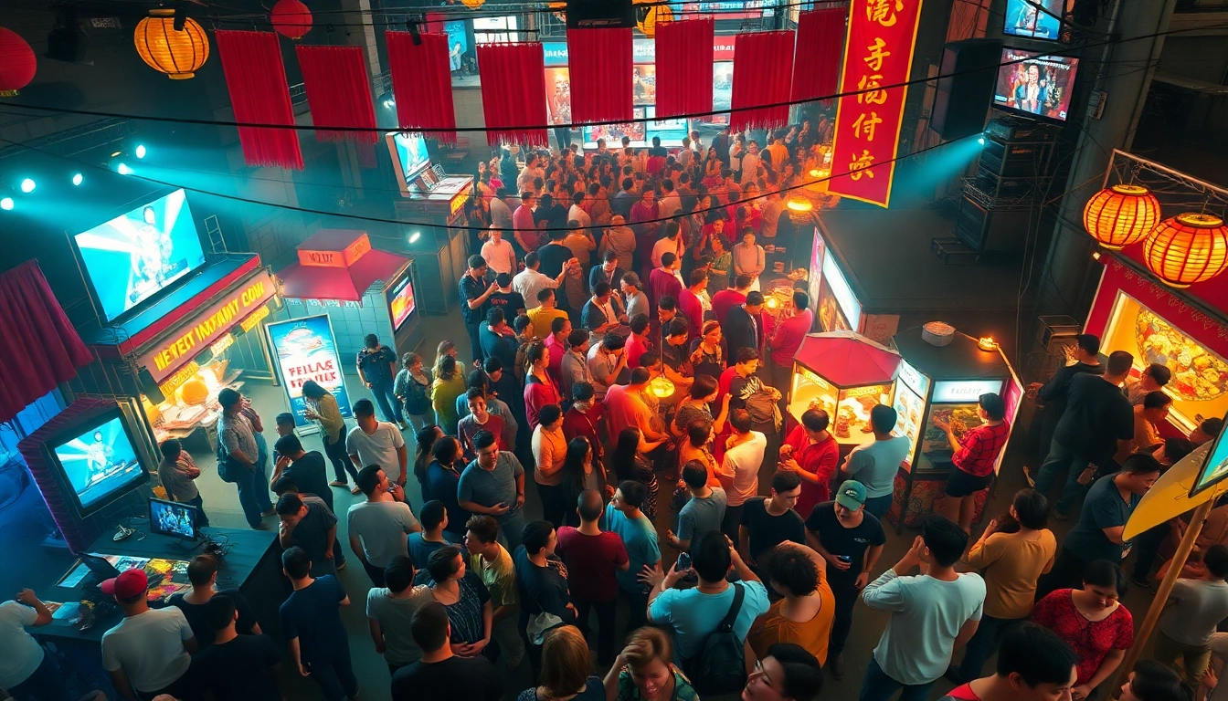 Engaged crowd enjoying vibrant cultural activities at https://kjc365.com/ entertainment hub.