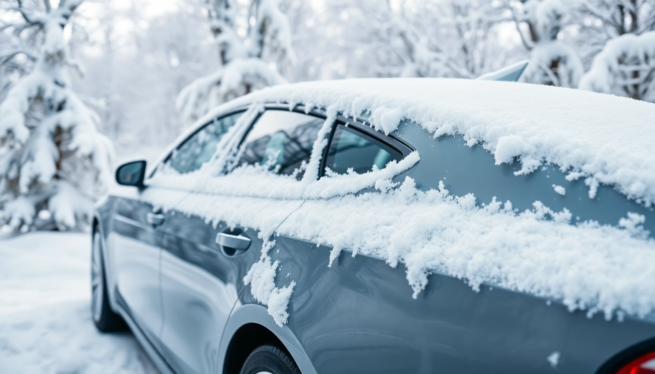 Enhance winter car protection Chattanooga with effective techniques in snowy winter scenery.