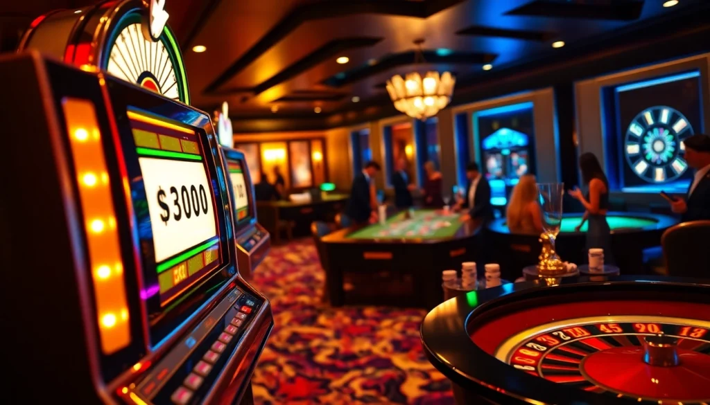 Rasakan permainan taruhan tinggi dengan adegan 'slot bet 100' yang hidup menampilkan elemen kasino mewah.