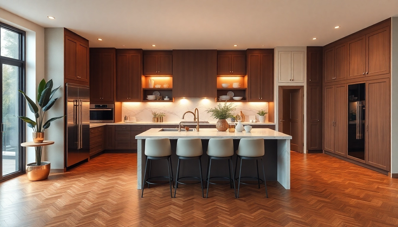 Luxury Home Remodeling Contractor in Dallas, TX showcases a modern kitchen renovation with elegant design elements.