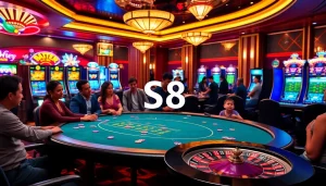Experience the excitement of S8 Casino with thrilling games at the luxurious gaming tables.