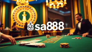 Experience thrilling gameplay at sa88 with luxurious online casino visuals featuring poker and roulette.