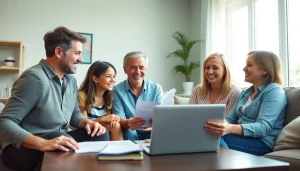 Happy Australian family excitedly preparing for their tourist visa USA from Australia.