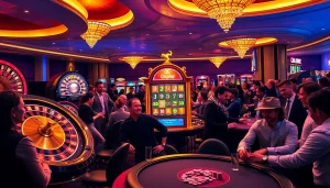 Spin the reels with excitement as you experience Oxplay login at this vibrant casino scene.