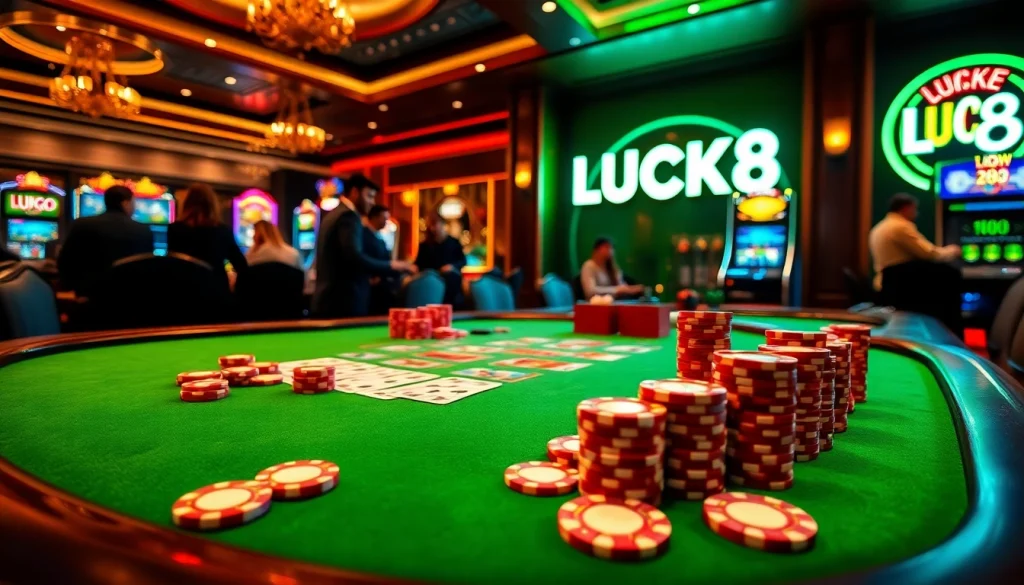 Trải nghiệm cảm giác thắng lớn tại LUCK8 với các trò poker đầy kịch tính giữa những cảnh casino sống động.