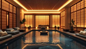 高級京都ソープの内装。上品な装飾と穏やかな雰囲気を演出。