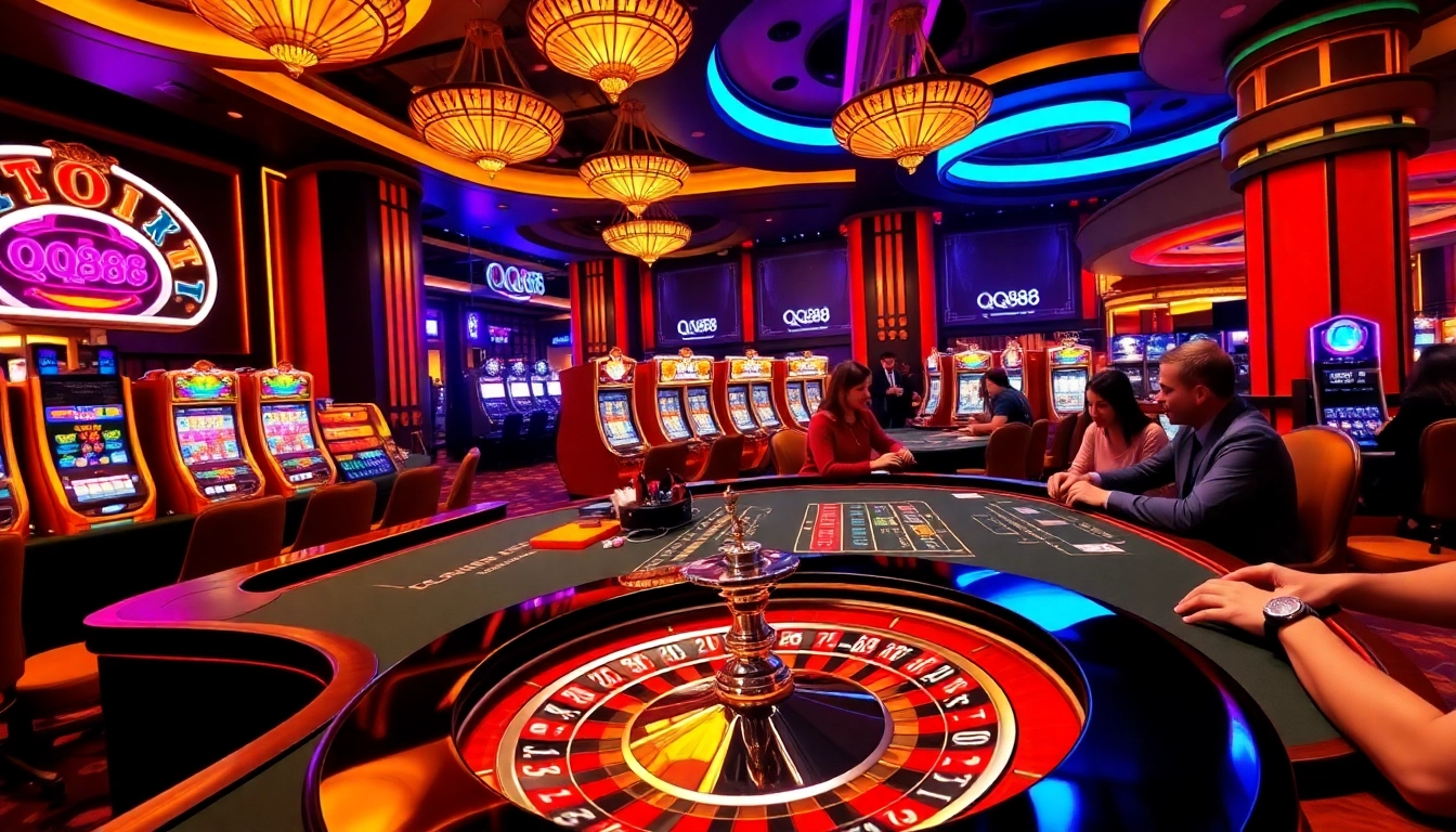 Experience the excitement of QQ88 with vibrant casino games and engaging players.