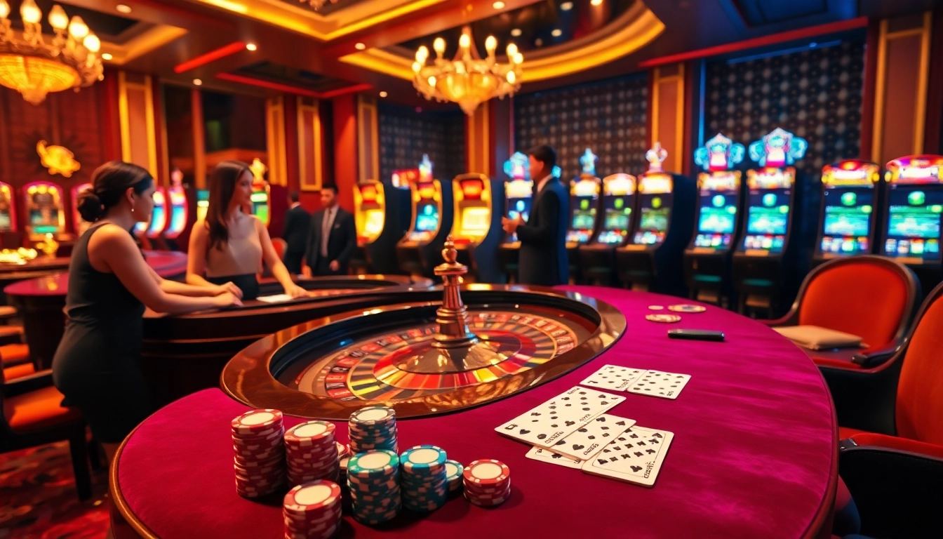 The excitement of betting at mv88 casino with luxurious roulette and vibrant poker chips.