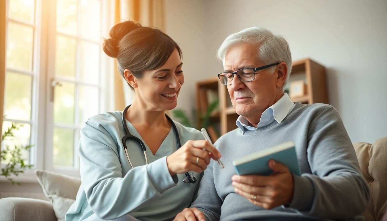 austin senior home care: caregiver assisting elderly person in a warm, inviting home environment