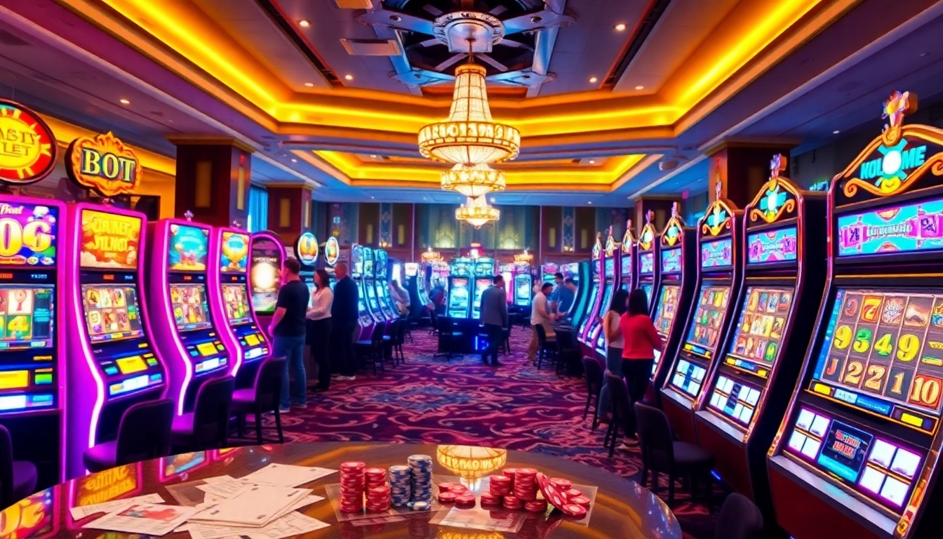 Experience the excitement of slot depo 5rb with vibrant slot machines and engaging casino atmosphere.