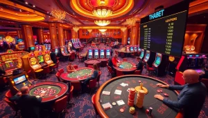 Experience the vibrant casino atmosphere at THABET with exciting games and thrilling gameplay.