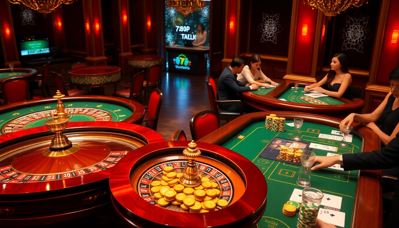 Experience the thrill of winning at 789P's luxurious casino with vibrant tables and dynamic gameplay.