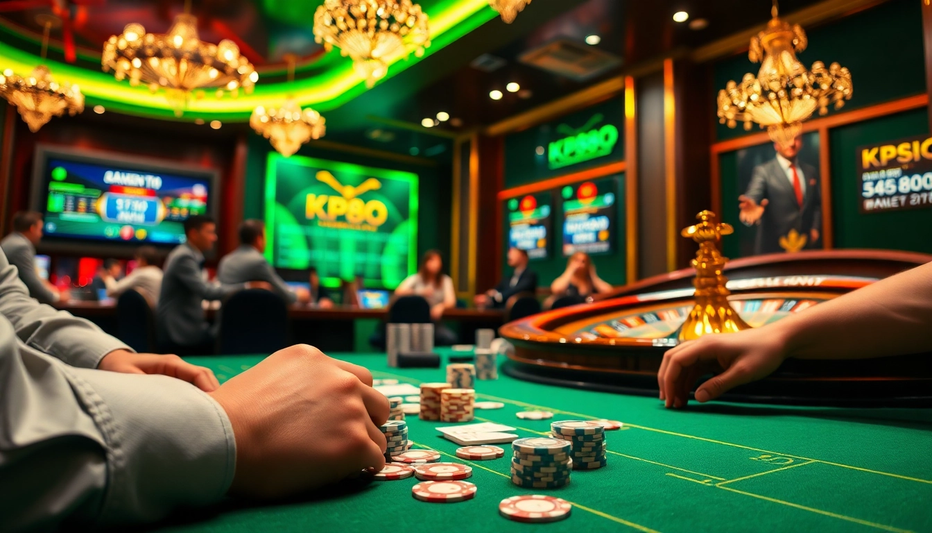 Experience the thrill of betting at kp88.com with vibrant poker action and immersive casino graphics.