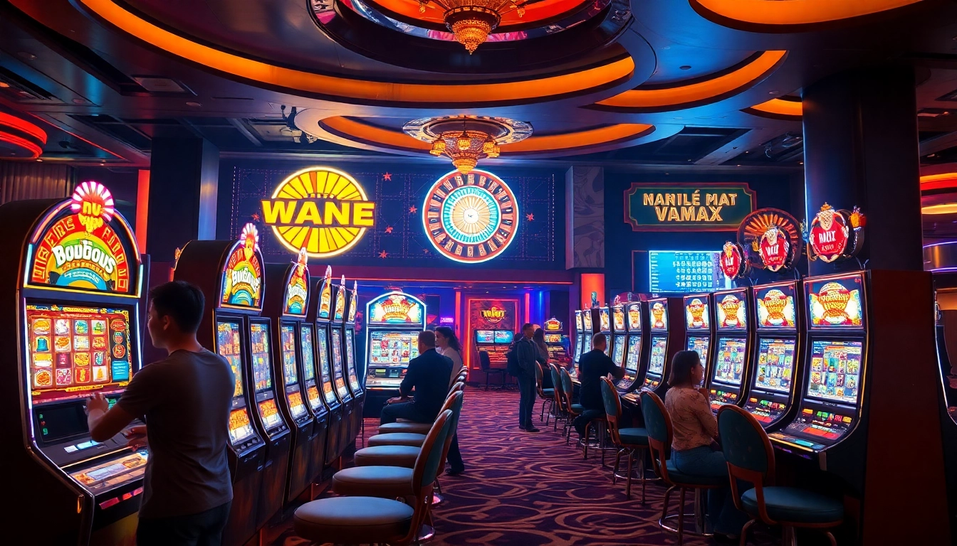 Engage with thrilling nổ hũ vmax slot machines in a luxurious casino setting.