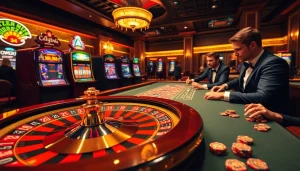 Players enjoying an exciting game at 33win’s luxurious casino with vibrant themes.