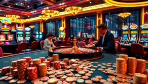 Engaging players at a casino table referencing hidden wiki onion strategies for online gambling.