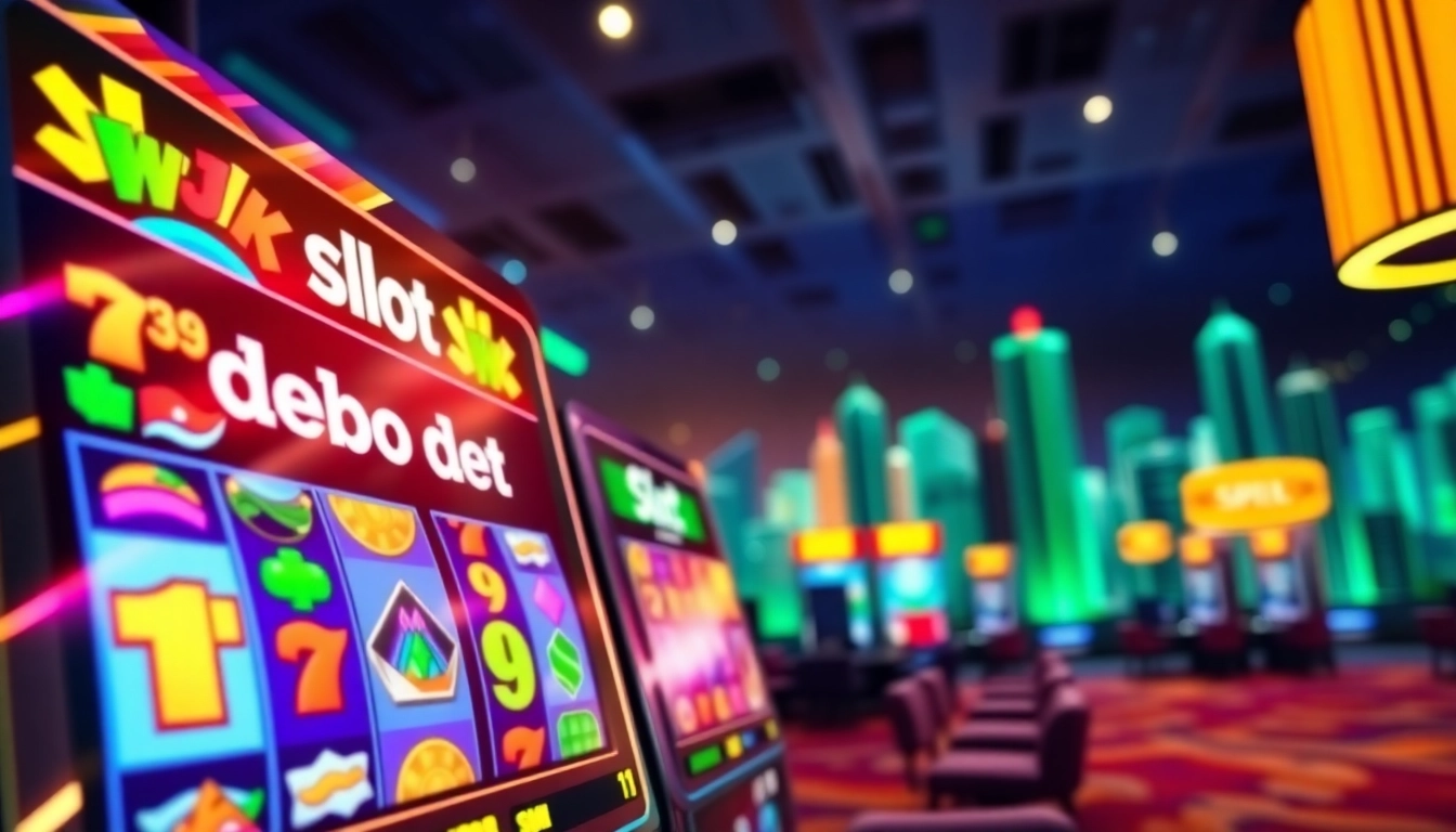 Menggunakan slot deposit 1k dengan tampilan mesin slot digital yang cerah dan interaktif.