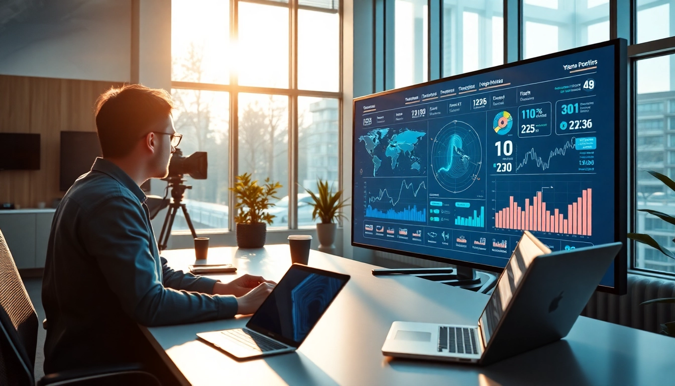 Transforming video to prompt technology in a modern workspace, showcasing AI analysis.