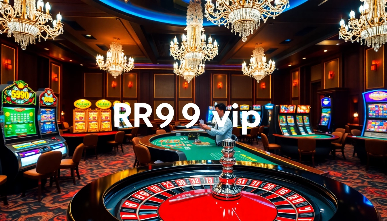 Experience RR99 vip gaming with vibrant casino tables and luxurious ambiance.