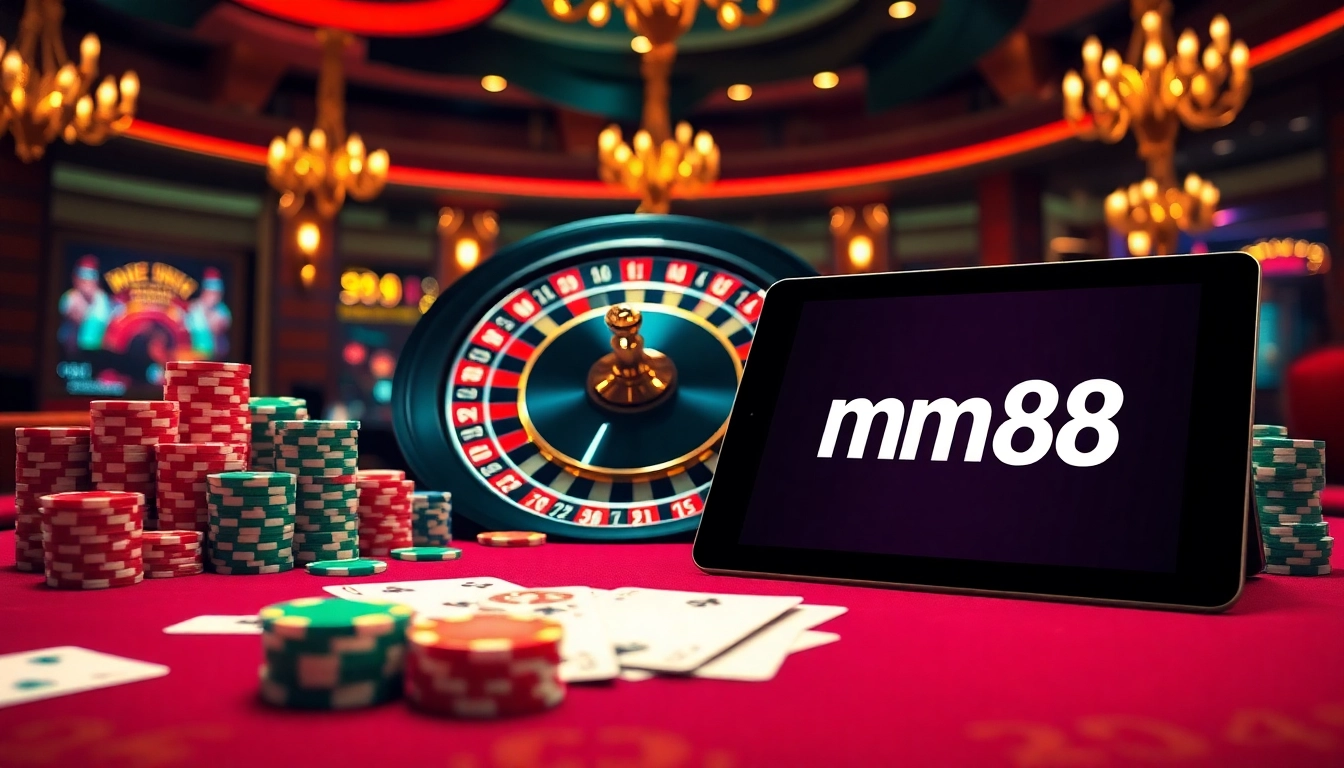 Experience the thrill of gambling on mm88.br.com with vibrant casino visuals.
