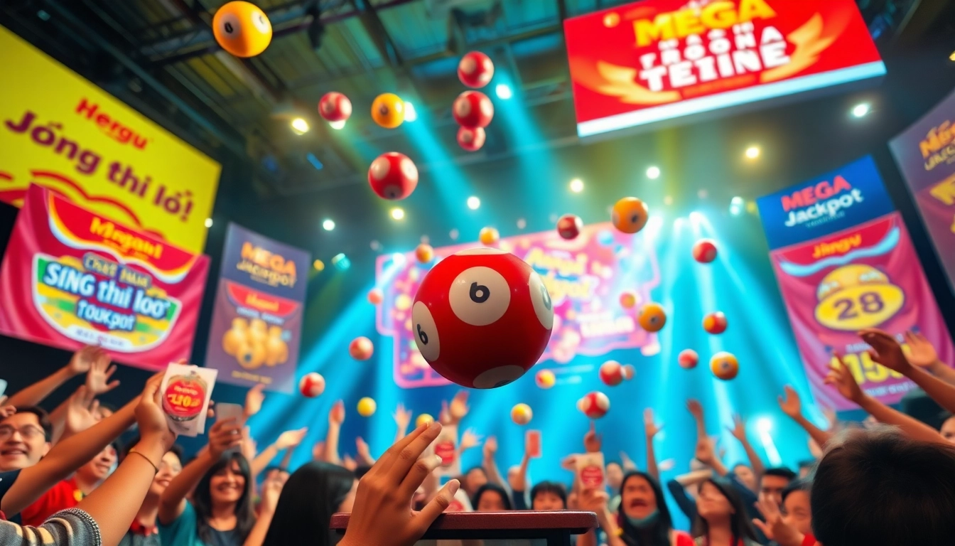 Lottery draw event with vibrant colors for Song thủ lô excitement